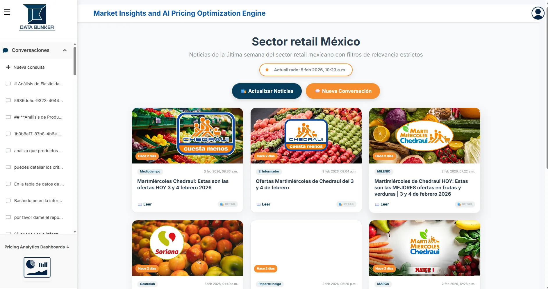 Plataforma All-in-One de pricing con Gen AI: monitoreo, agentes inteligentes, optimización y ejecución End-to-End